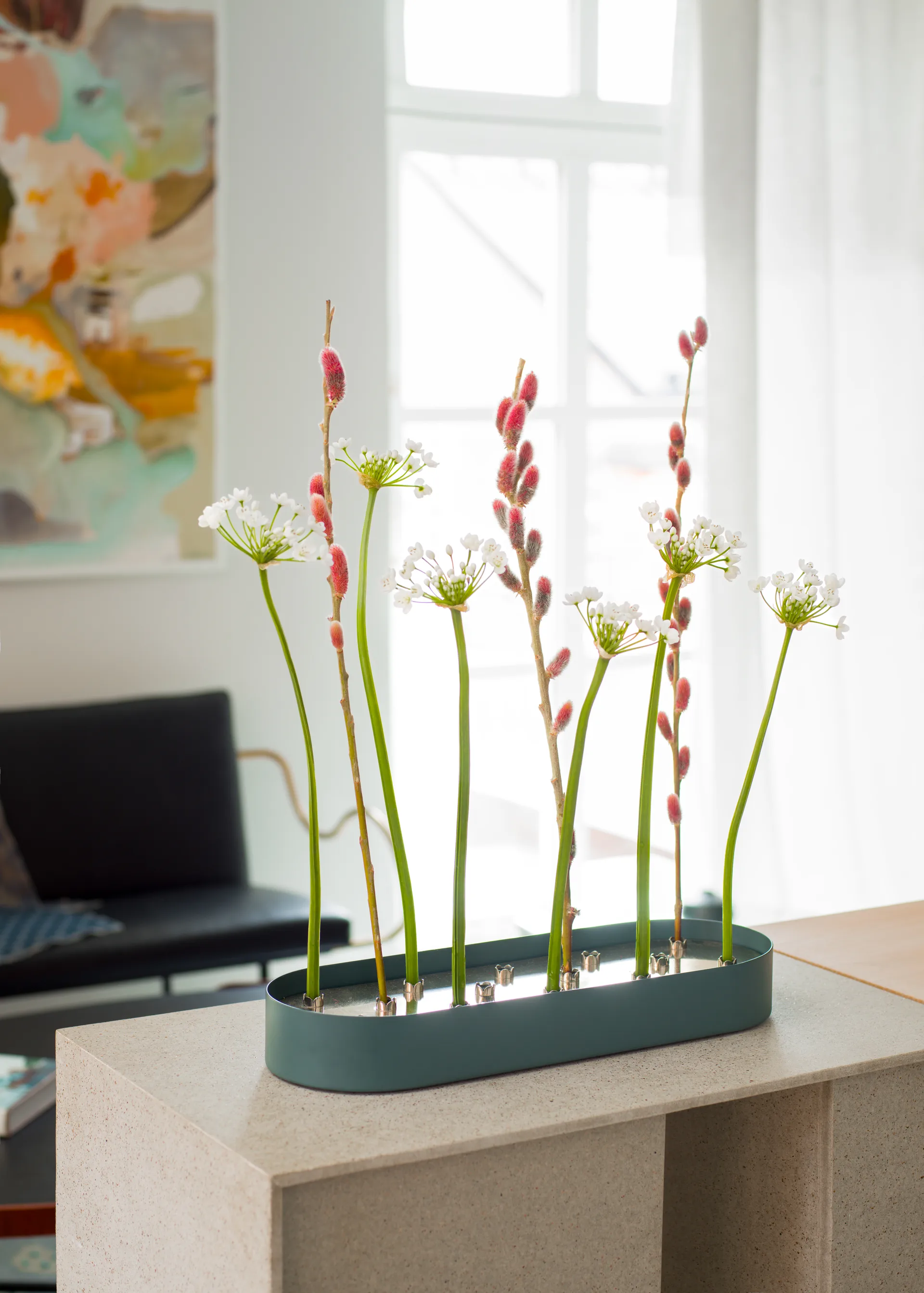 Jubel multifunctionele vaas 45x14 cm, Steel-blue KLONG