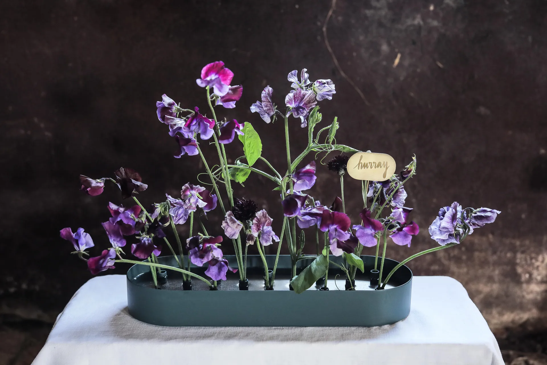 Jubel multifunctionele vaas 45x14 cm, Steel-blue KLONG