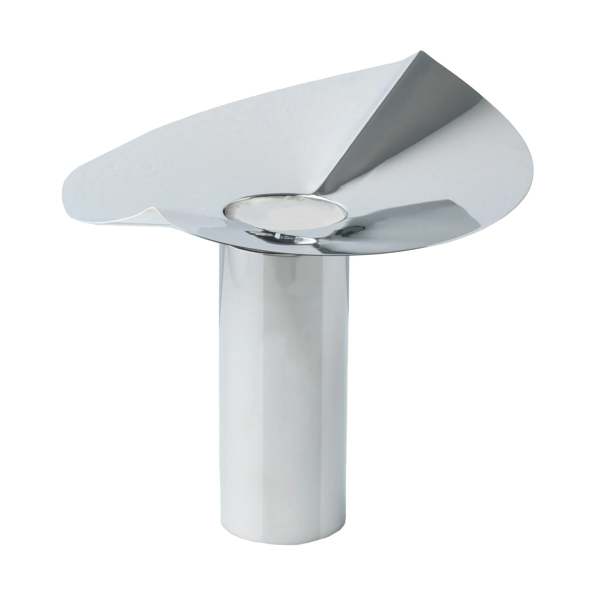 Löv vaas/kaarsenhouder, Roestvrij staal KLONG