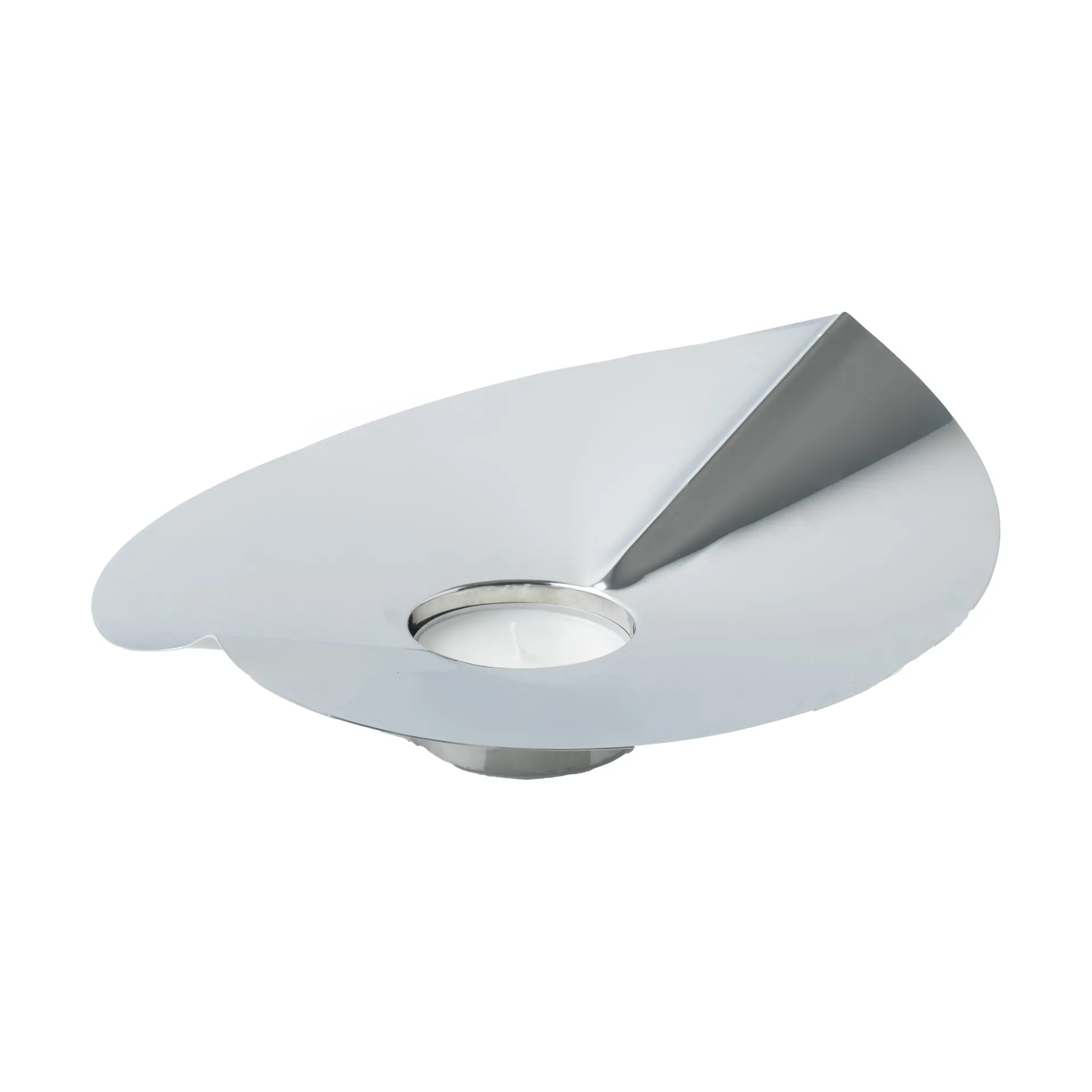 Löv vaas/kaarsenhouder, Roestvrij staal KLONG