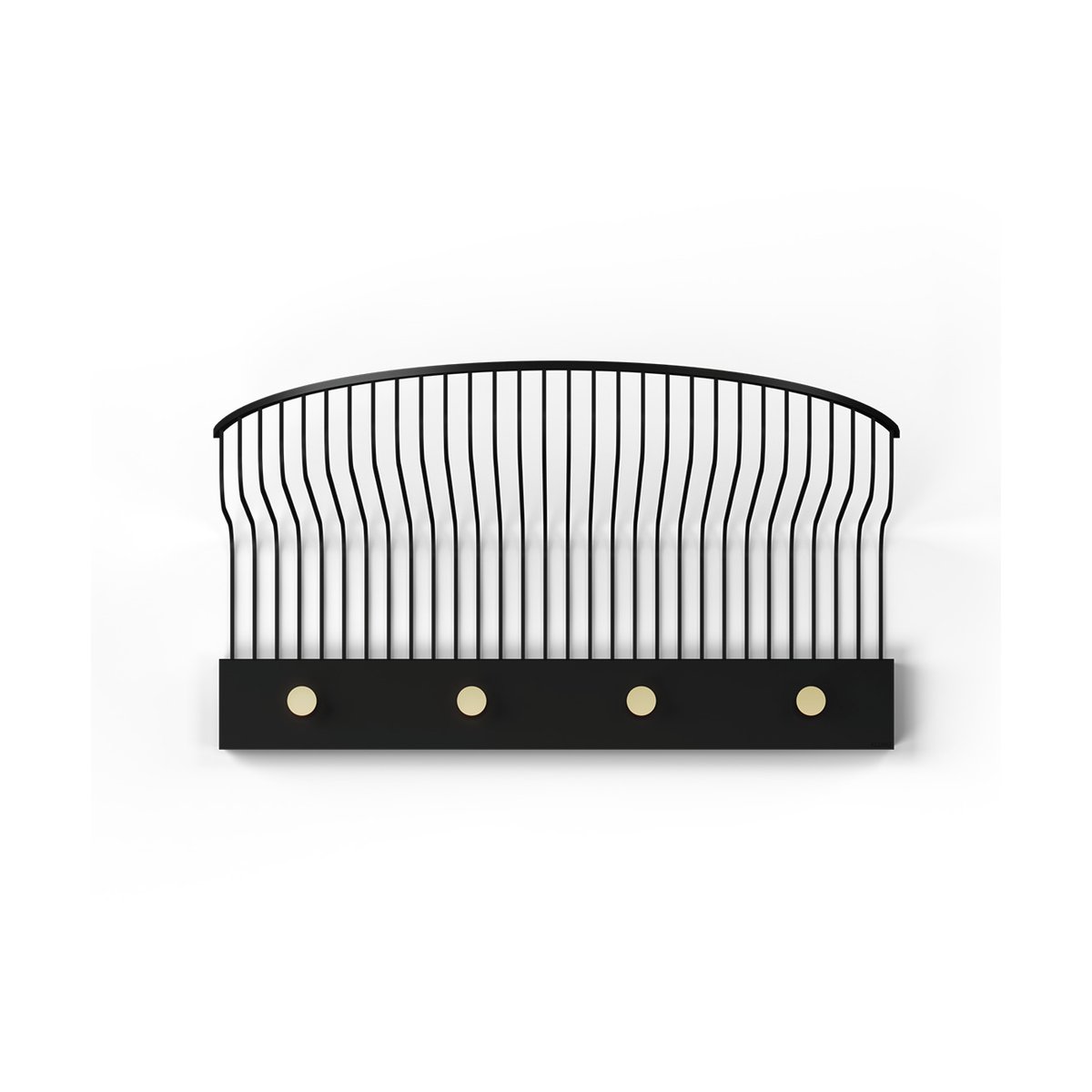 KLONG Lunett kapstok Zwart | Scandinavisch Interieur | Garderobehaken & hoedenplanken | Zwart