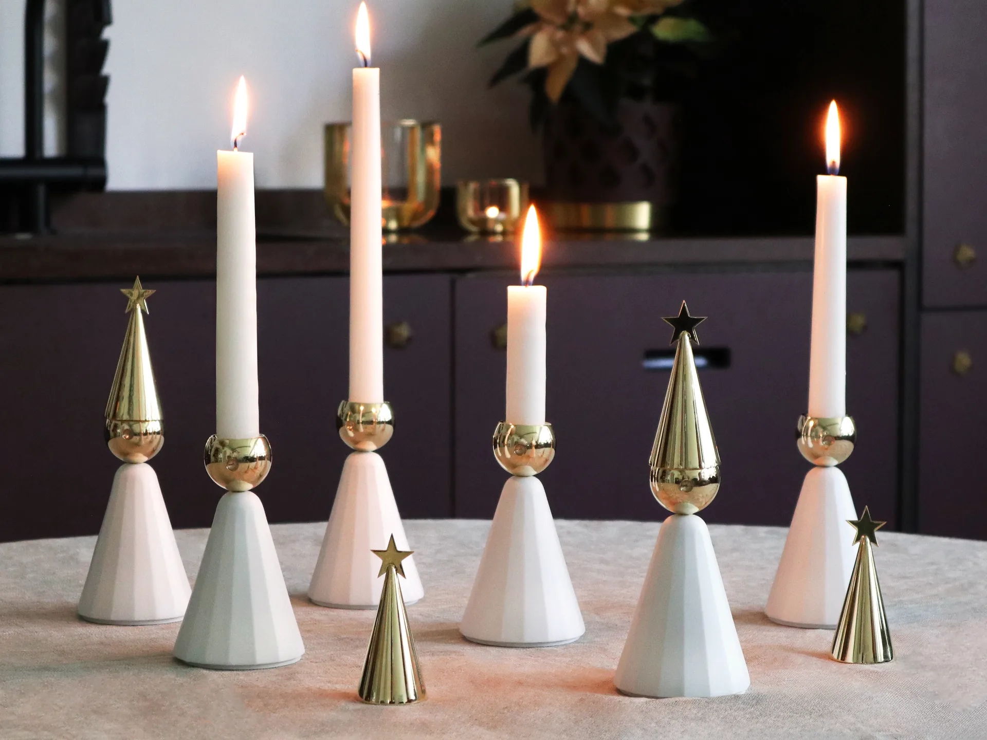 Stjärnstopp kaarsendover, Messing KLONG