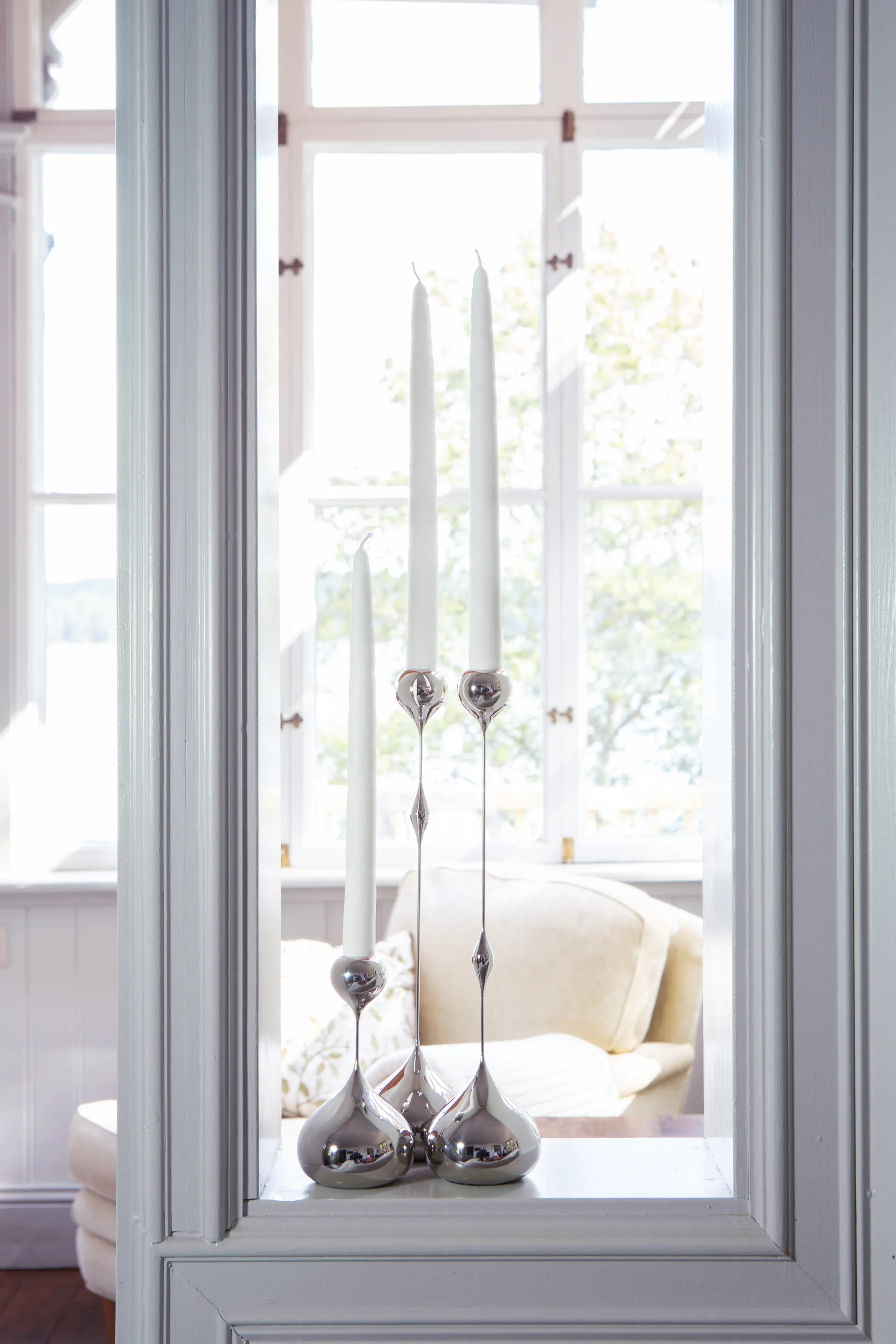 Tender kandelaar klein, Nikkel KLONG