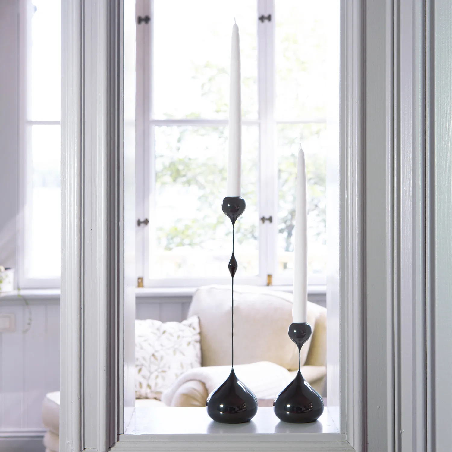 Tender kandelaar klein, Zwart KLONG