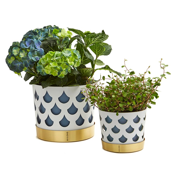 Trio bloempot drop, klein Ø12 cm, Wit KLONG