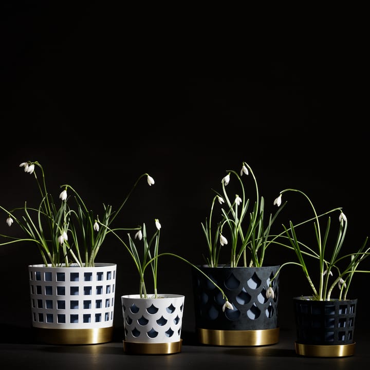 Trio bloempot drop, klein Ø12 cm, Wit KLONG
