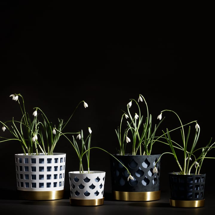 Trio bloempot drop, middel Ø18 cm, Blauw KLONG