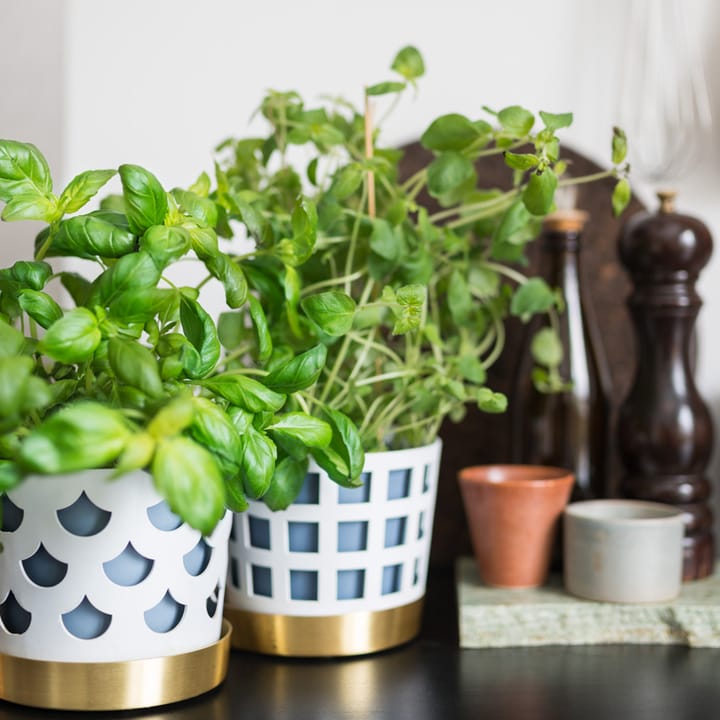 Trio Pot Square Bloempot, beige, medium KLONG