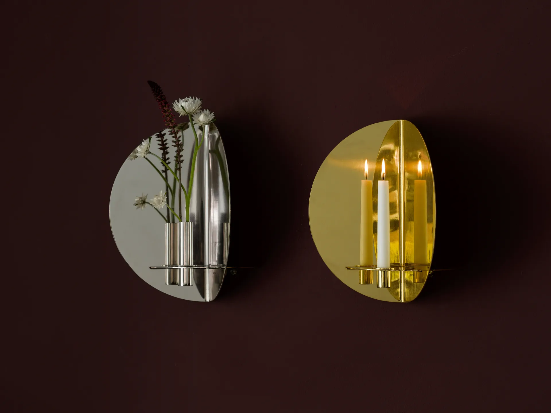 Twilight kandelaar wand, Messing KLONG