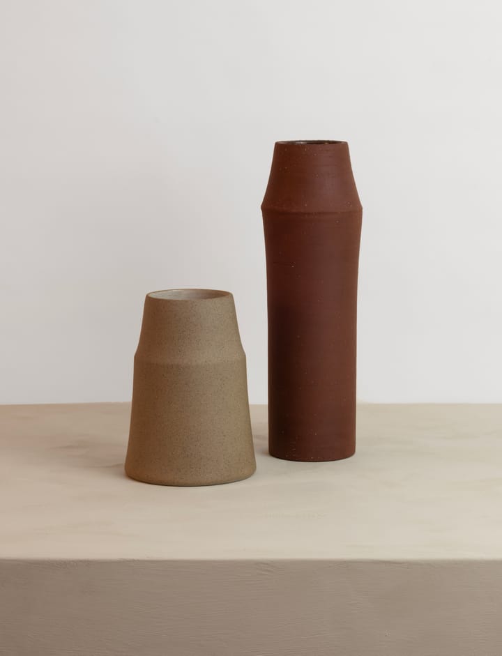 Clay vaas 18 cm - Warm sand - Knabstrup Keramik