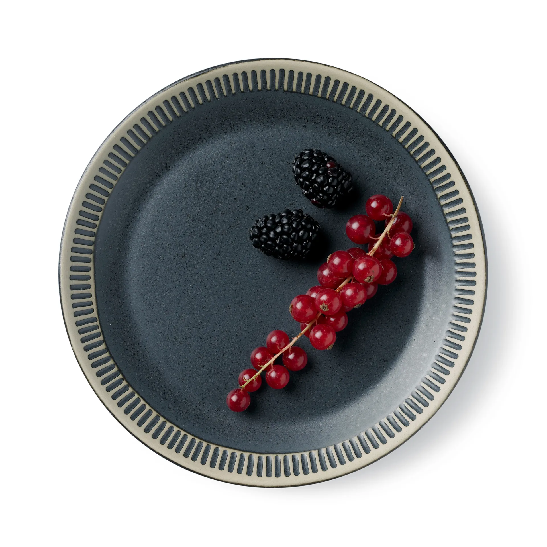 Colorit bord Ø19 cm, Donkergrijs Knabstrup Keramik