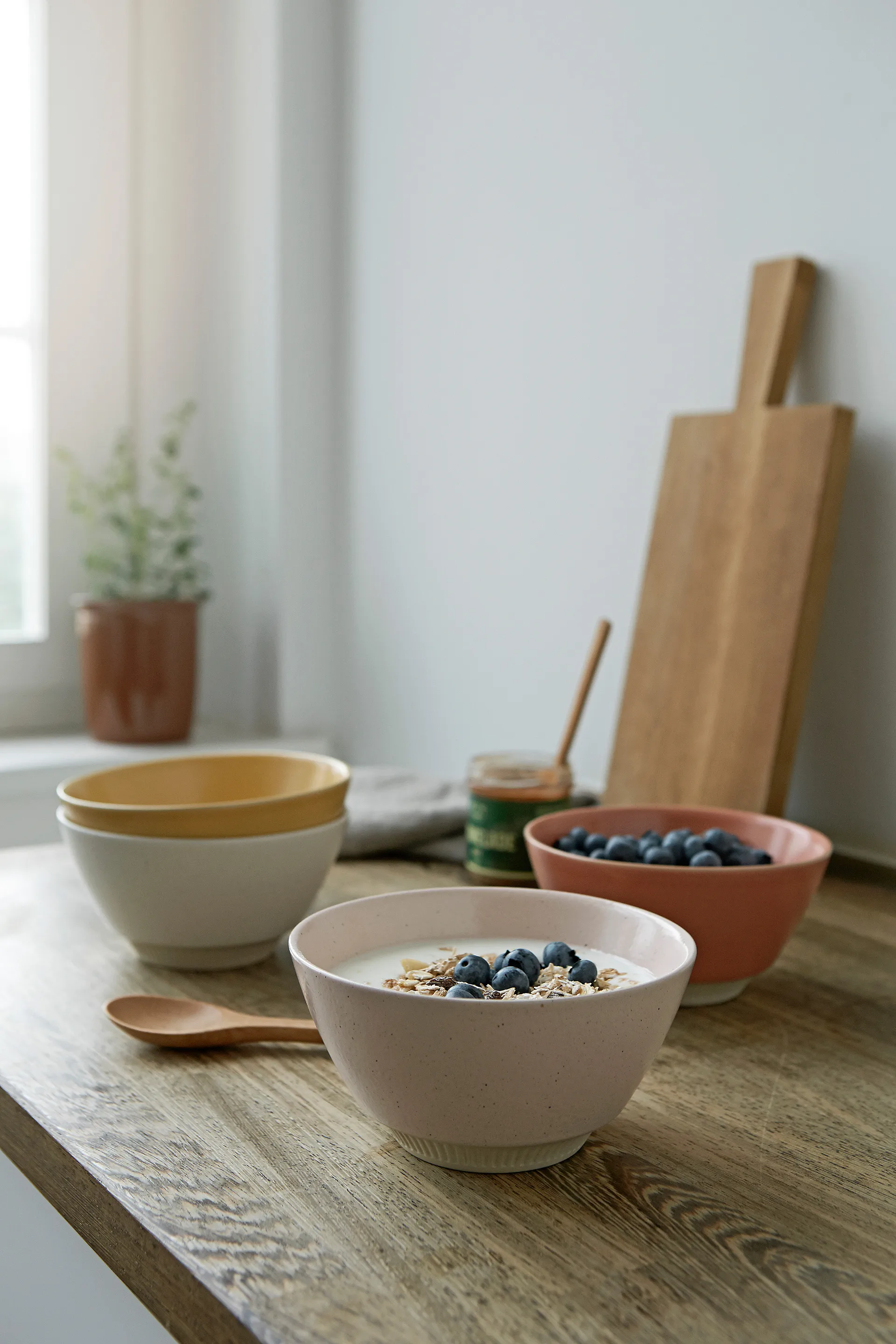 Colorit kom Ø14 cm, Roze Knabstrup Keramik