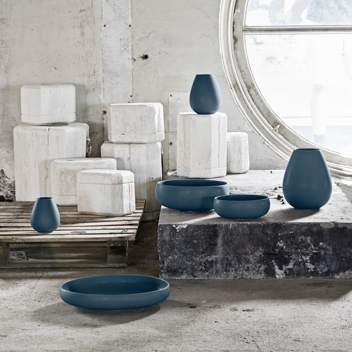 Earth schaal 30 cm, Blauw Knabstrup Keramik