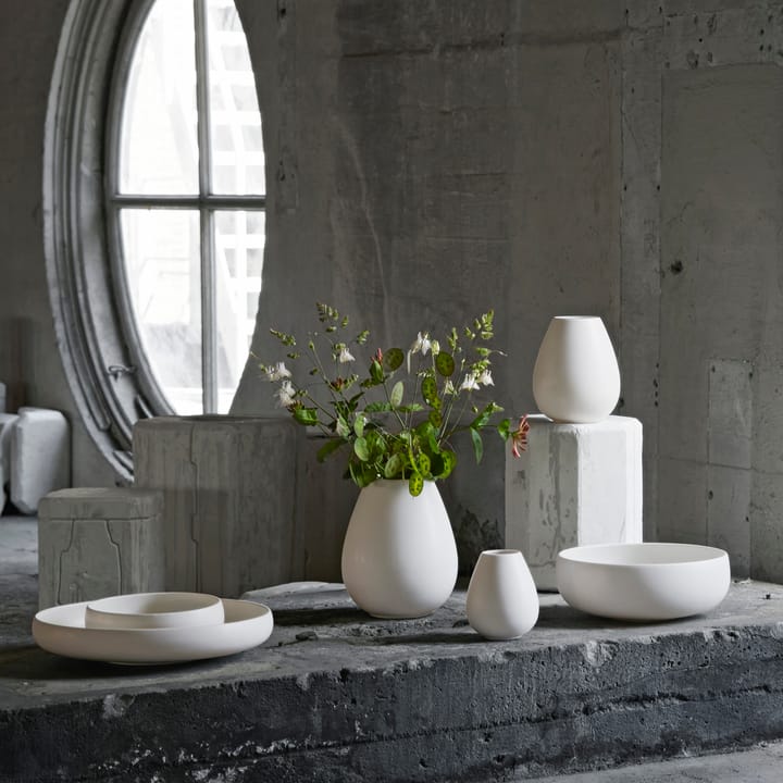 Earth vaas 14 cm, Wit Knabstrup Keramik