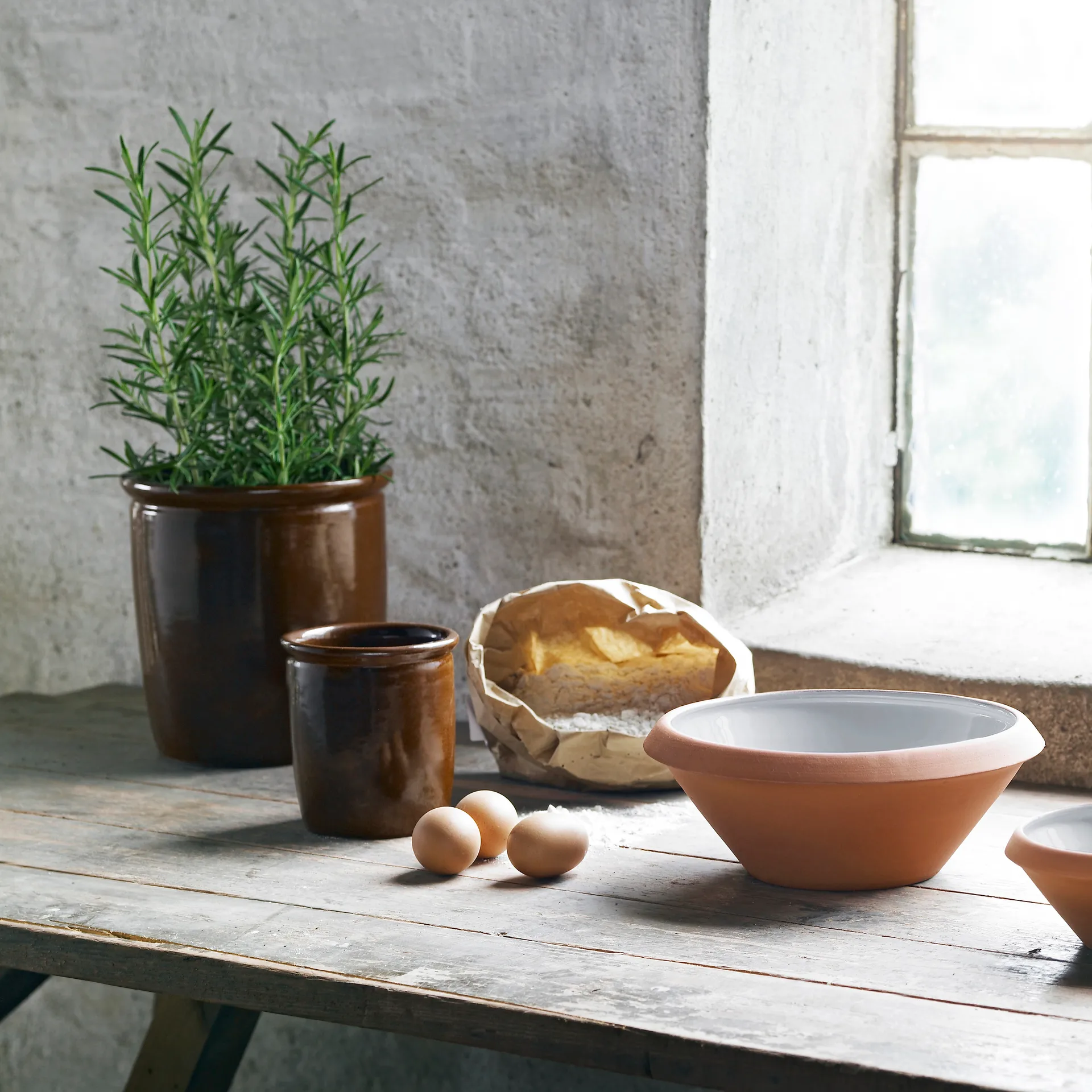 Knabstrup beslagkom 5 l, lichtgrijs Knabstrup Keramik