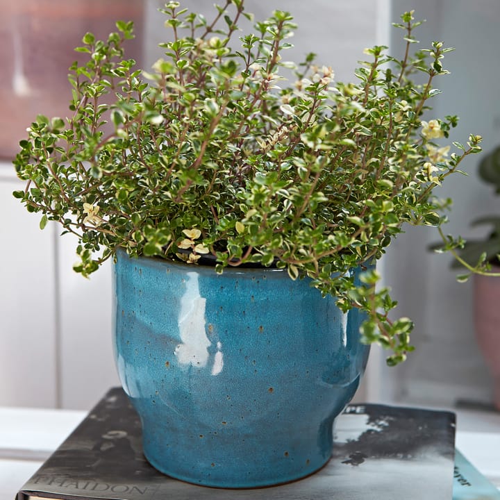 Knabstrup buitenbloempot Ø16,5 cm, Dusty blue Knabstrup Keramik
