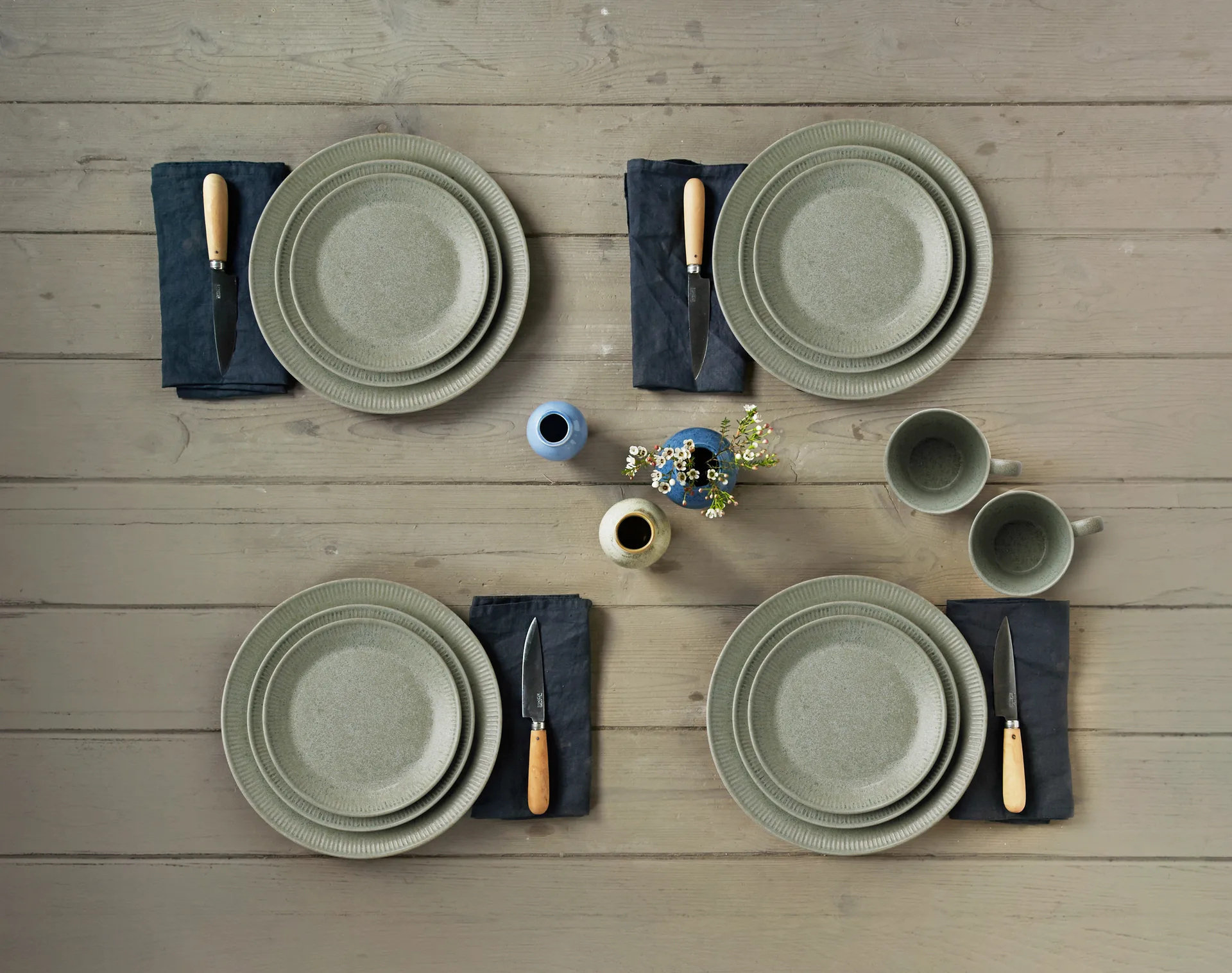 Knabstrup dinerbord olijfgroen, 19 cm Knabstrup Keramik