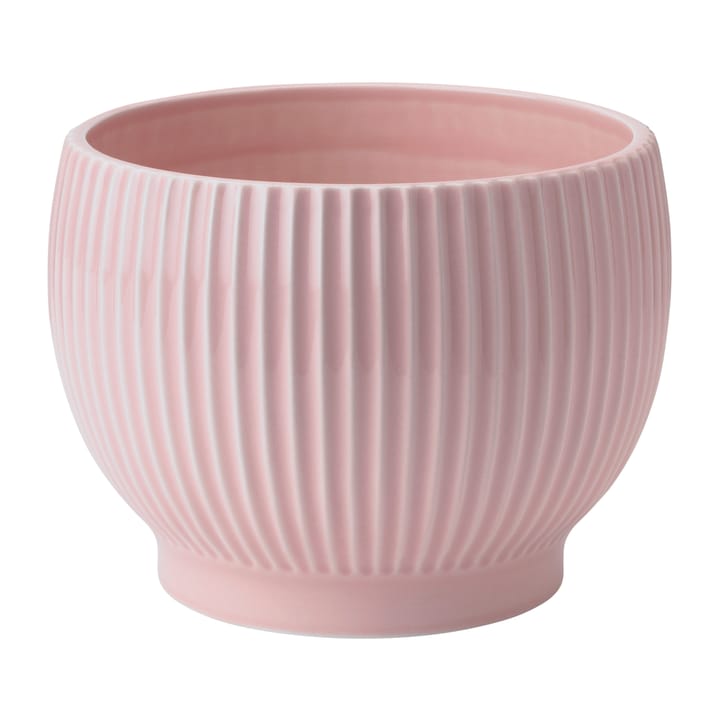 Knabstrup pot geribbeld Ø16,5 cm - Roze - Knabstrup Keramik