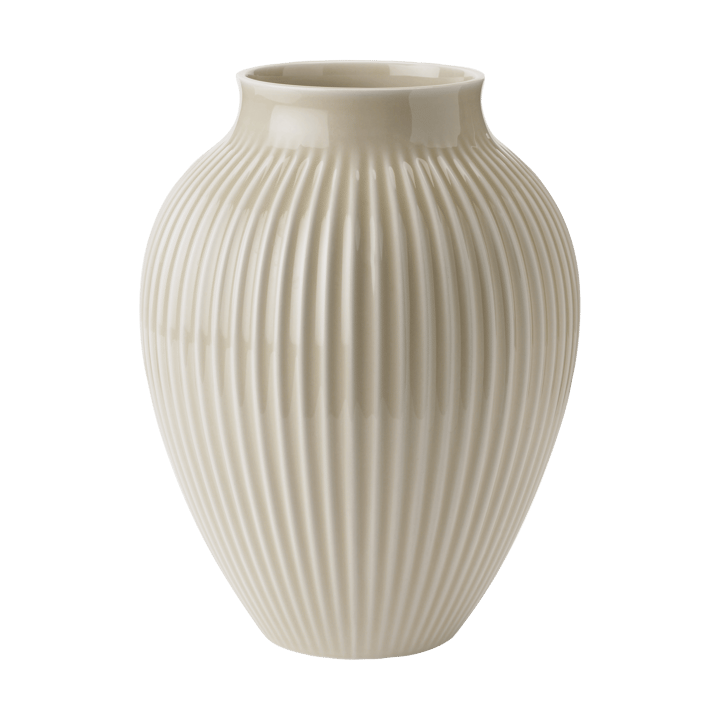 Knabstrup vaas geribbeld 27 cm - Ripple sand - Knabstrup Keramik