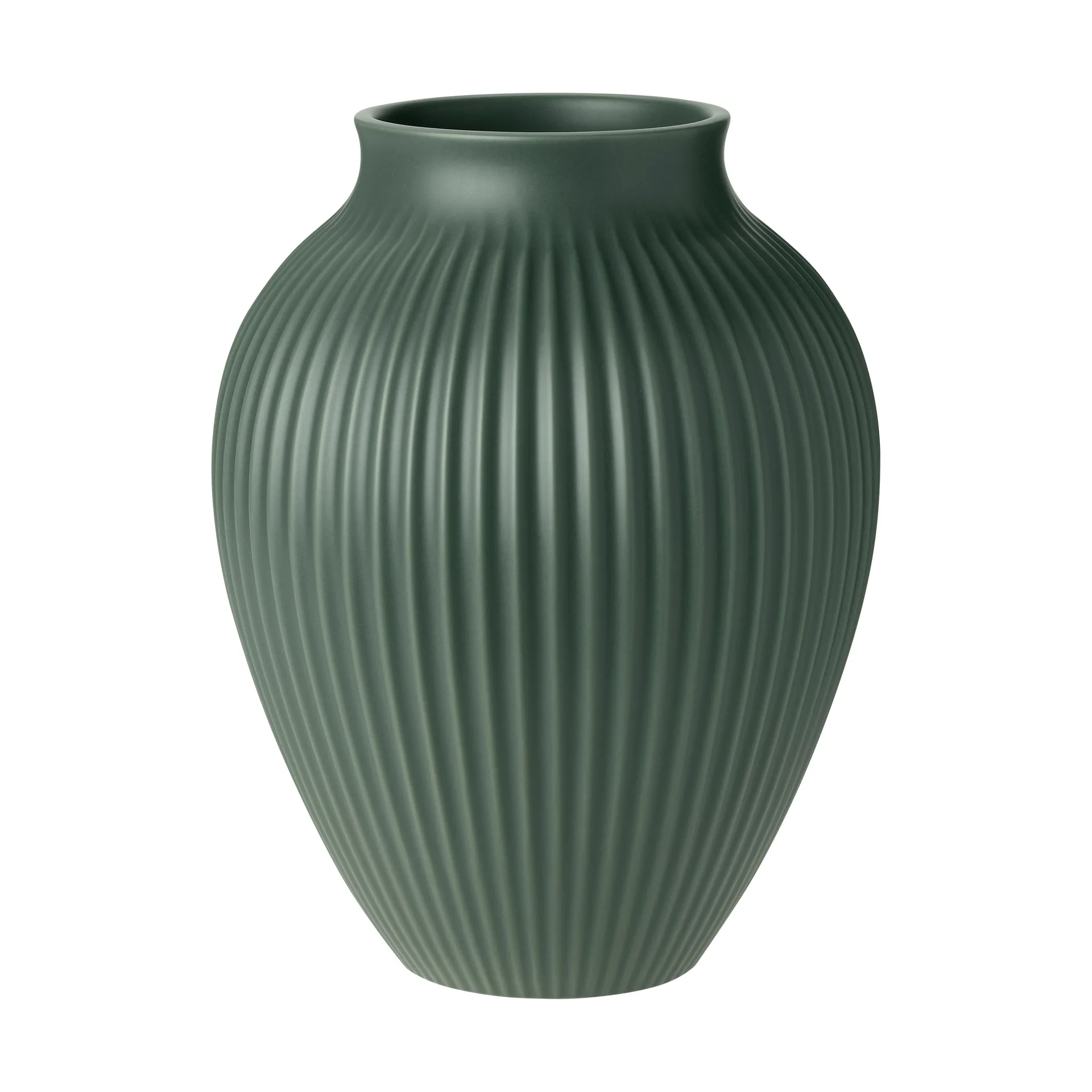 Knabstrup vaas ripple mat celadon groen, 27 cm Knabstrup Keramik