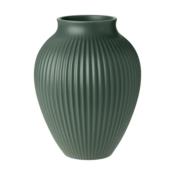 Knabstrup vaas ripple mat celadon groen - 27 cm - Knabstrup Keramik