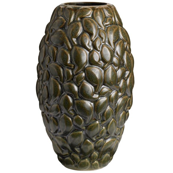 Leaf vaas Limited Edition 40 cm, Khaki vert Knabstrup Keramik