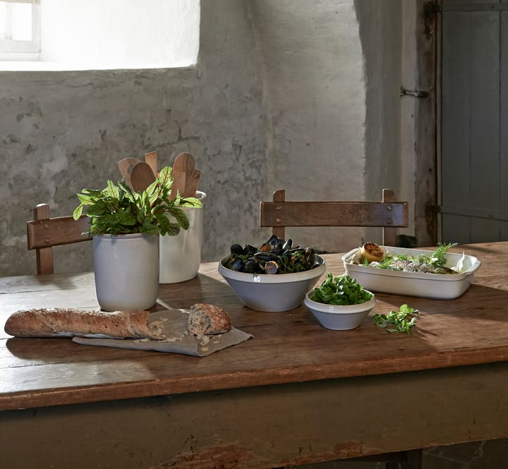 Tavola deegkom 2-delig, Wit Knabstrup Keramik