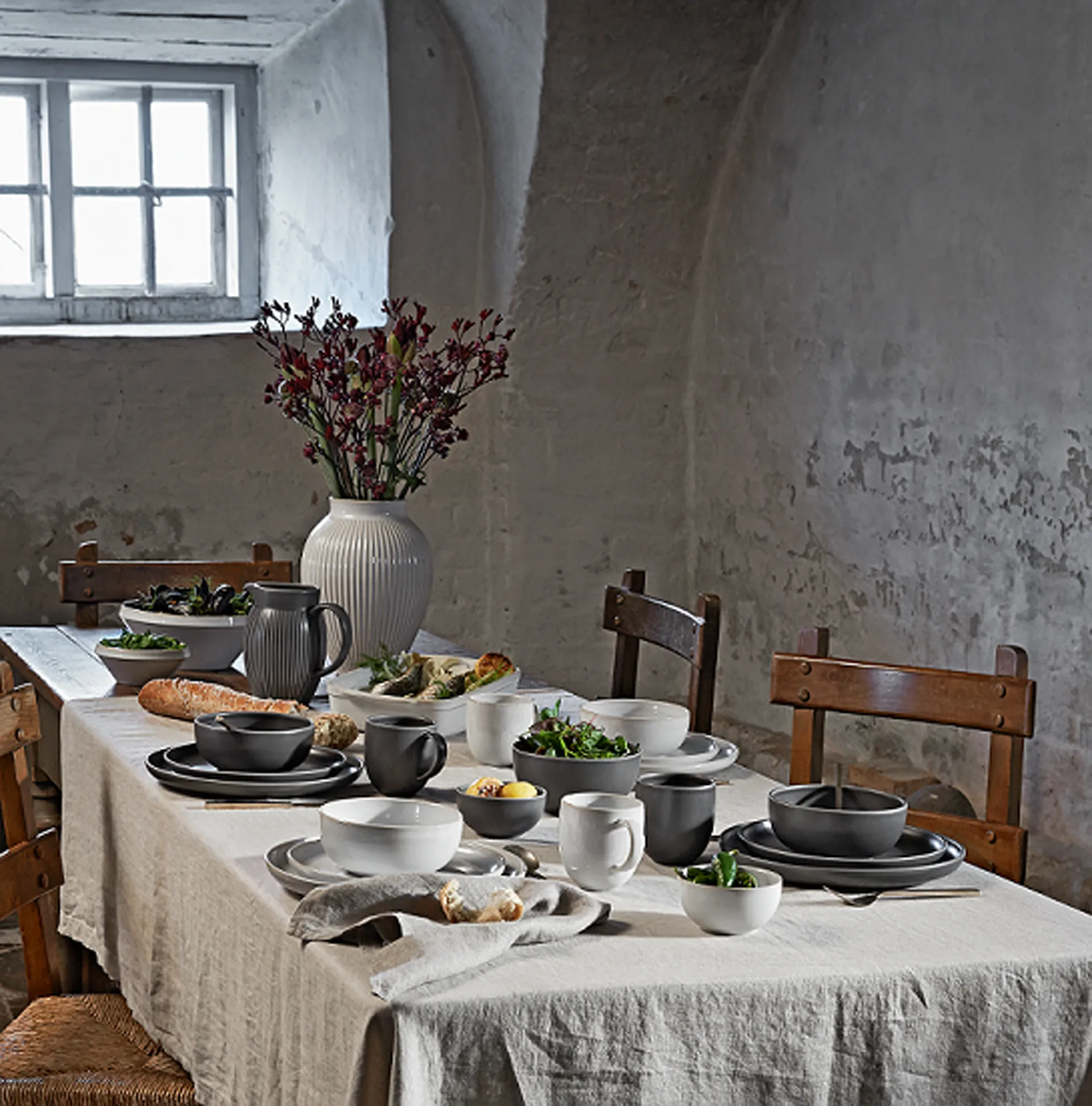 Tavola diep bord Ø15 cm 2-pack, Grijs Knabstrup Keramik