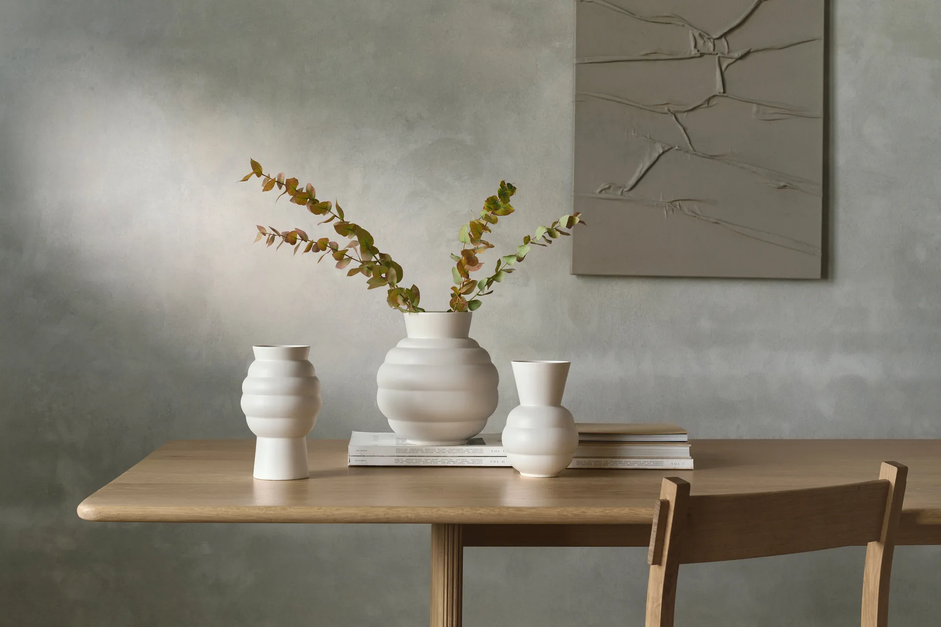 Tortus Archie vaas No3 26,5 cm, White Knabstrup Keramik