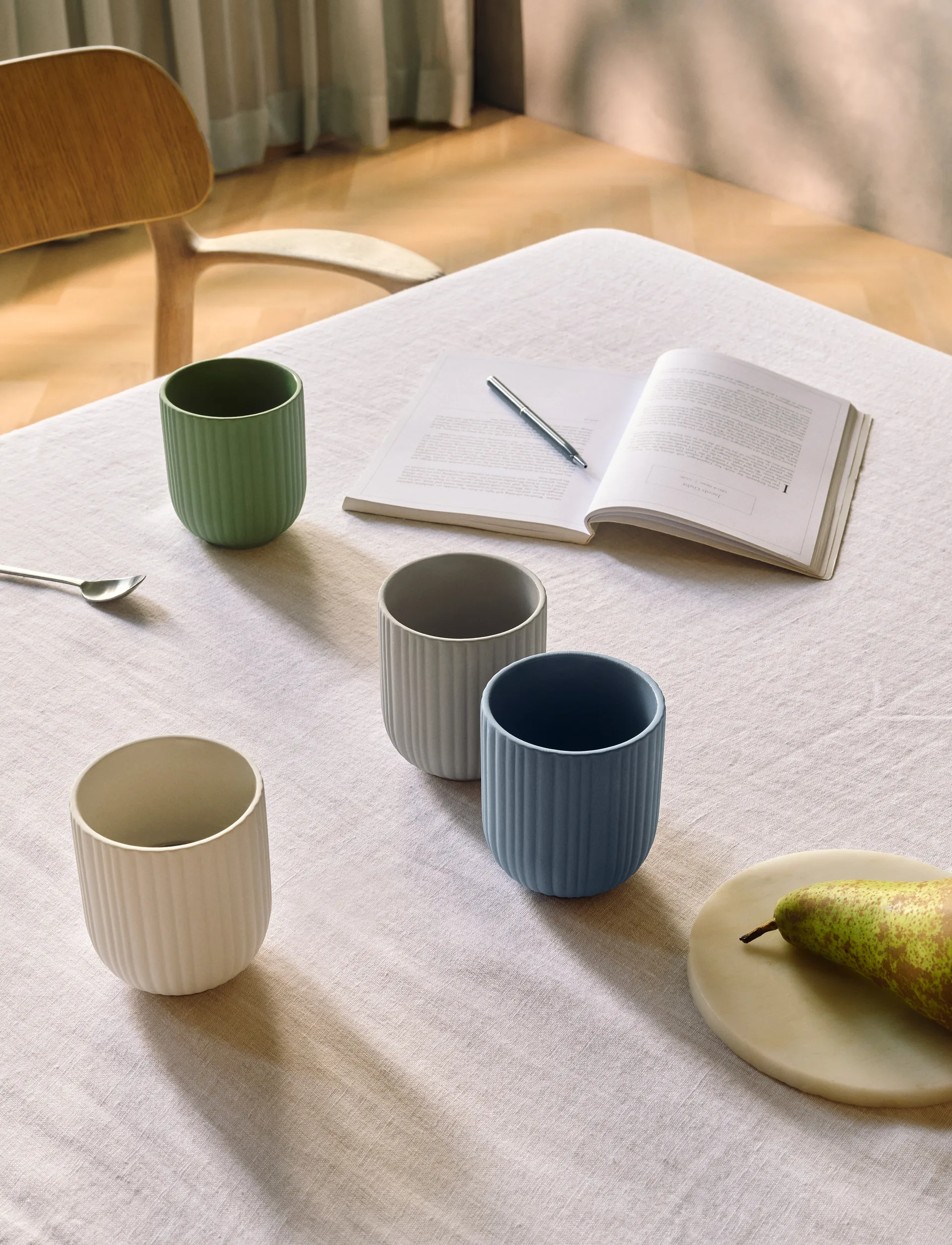 Verda mok 25 cl, Soft light grey Knabstrup Keramik