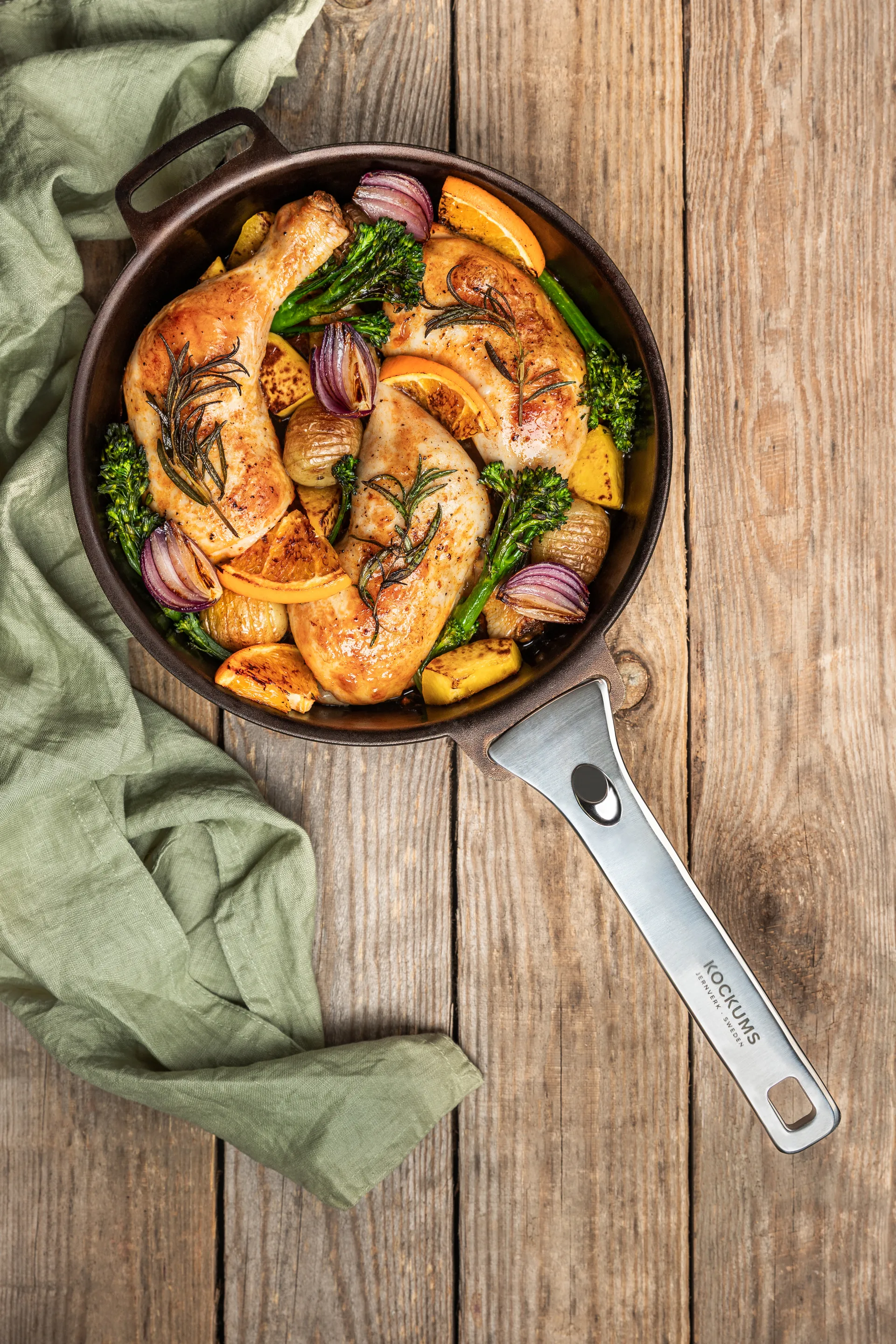 Handvat voor koekenpan/taartvorm, Roestvrij staal Kockums Jernverk