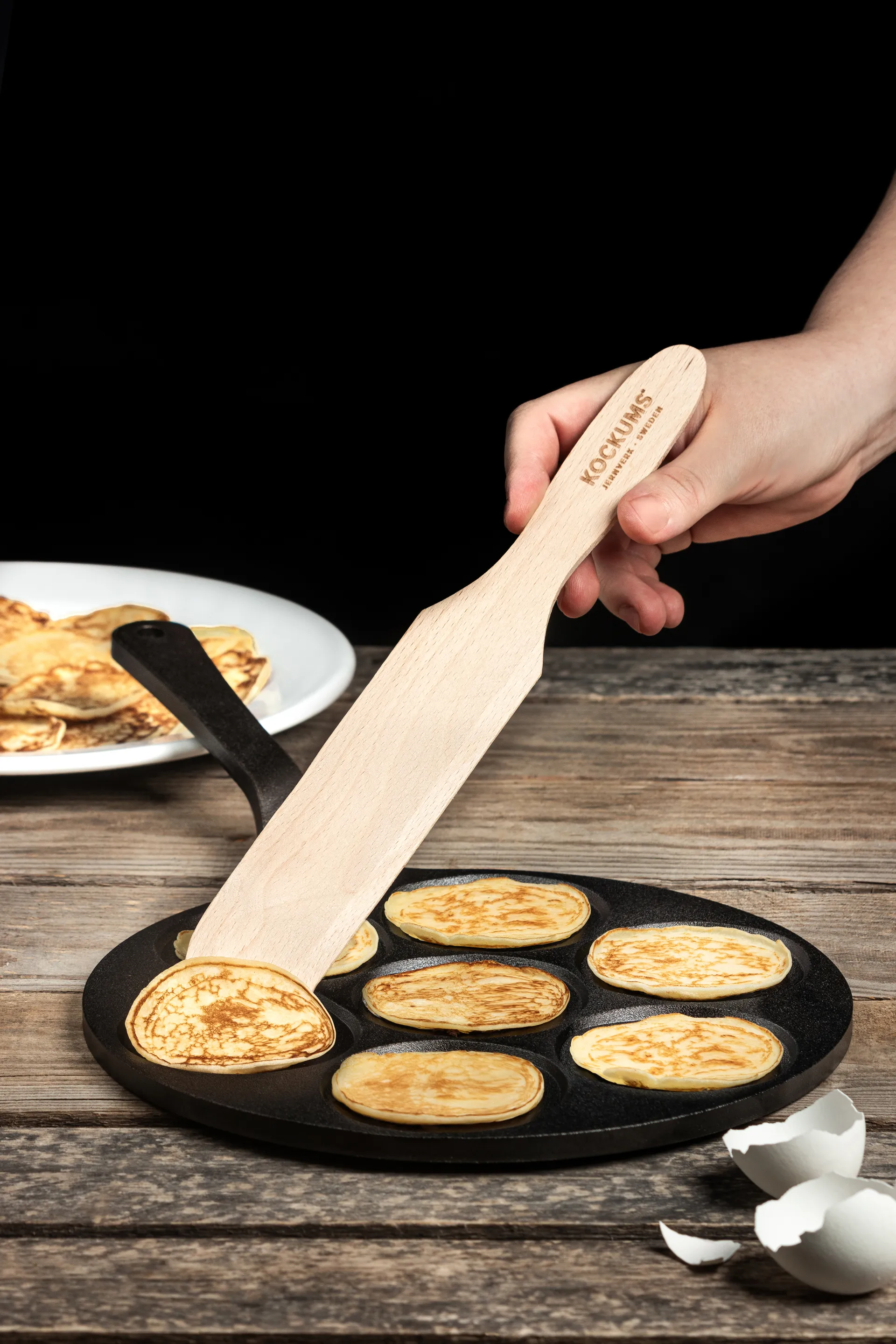 Pannenkoekenpan 24 cm, Zwart Kockums Jernverk