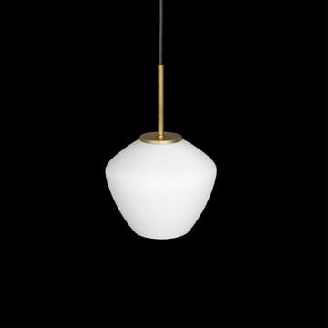 DK 1-Lage hanglamp - zwart/opaal - Konsthantverk
