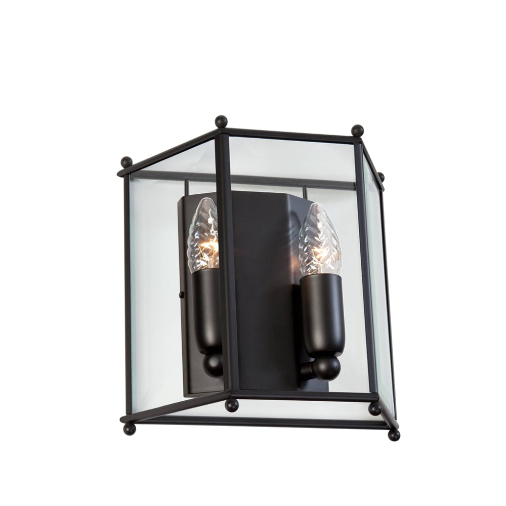 Konsthantverk Glimminge wandlamp glas/zwart