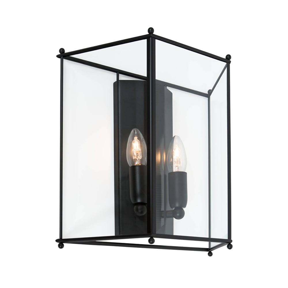 Konsthantverk Glimminge wandlamp glas/zwart