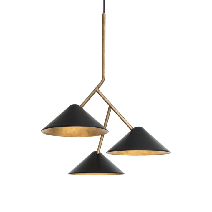 Grenverk plafondlamp - onbewerkt messing/zwart - Konsthantverk