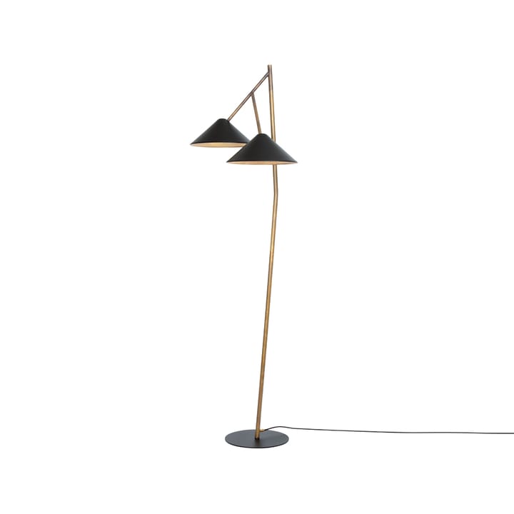 Grenverk vloerlamp, messing/zwart Konsthantverk