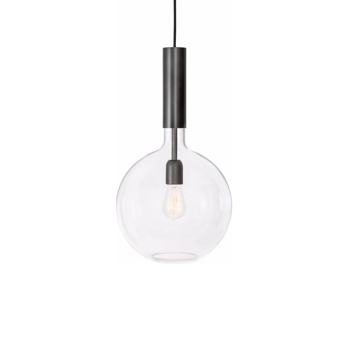 Rosdala hanglamp - glas helder, geoxideerd zwart ijzer, klein - Konsthantverk