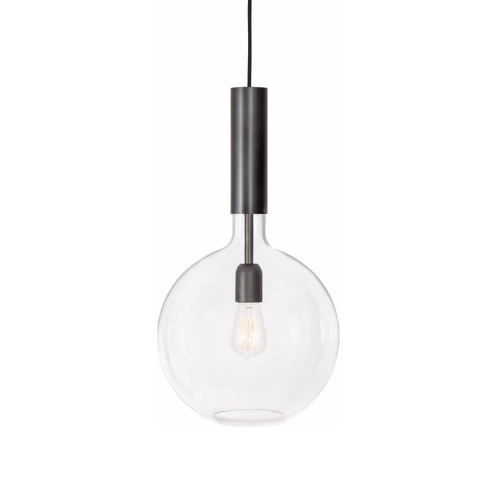 Rosdala hanglamp - helder glas, geoxideerd zwart ijzer, groot - Konsthantverk