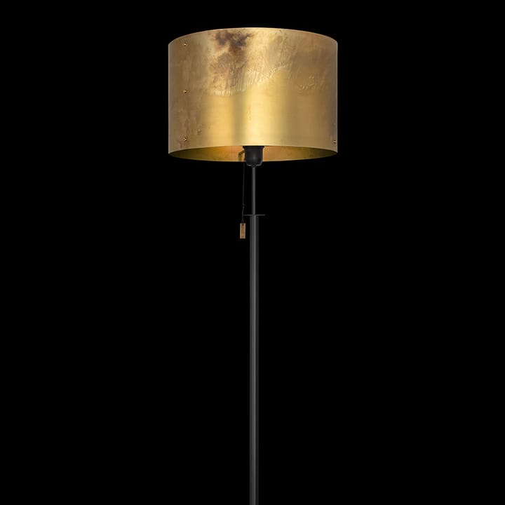 Svep vloerlamp, zwart/ruw messing Konsthantverk
