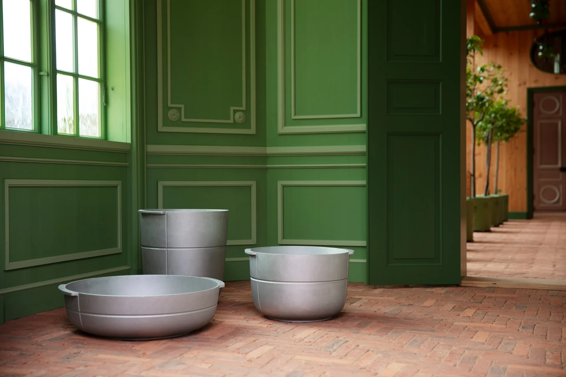 Linea bloempot nr 3 breed, Aluminium KORBO