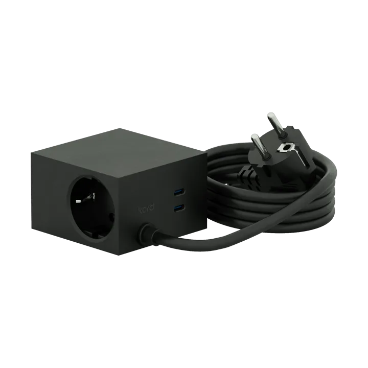 Cuboid+ stekkerdoos USB-C 30W 2 m - Black - Kord