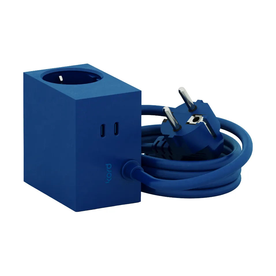 Cuboid+ stekkerdoos USB-C 30W 2 m, Catalina Blue Kord