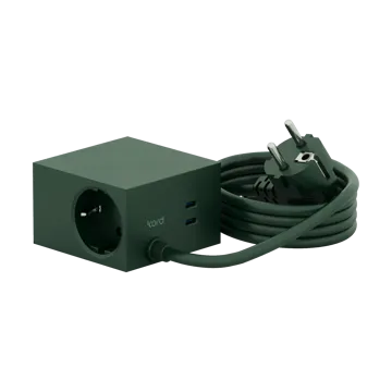 Cuboid+ stekkerdoos USB-C 30W 2 m - Dark Green - Kord