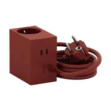 Cuboid+ stekkerdoos USB-C 30W 2 m - Fired Brick - Kord