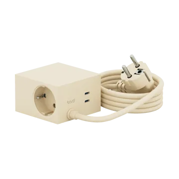 Cuboid+ stekkerdoos USB-C 30W 2 m - Pearled Ivory (wit) - Kord
