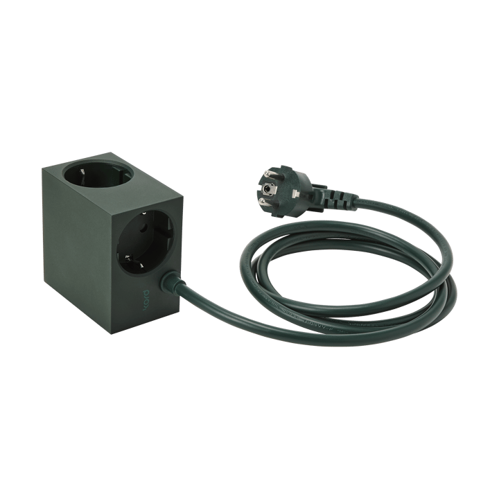 Cuboid stopcontact 2 m, Dark Green Kord