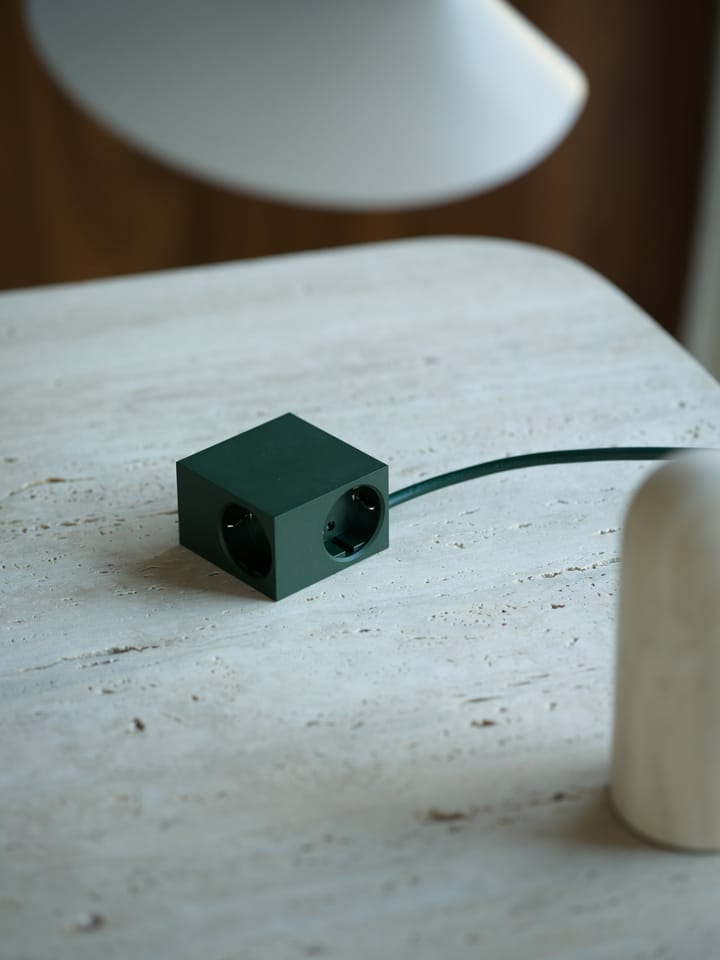 Cuboid stopcontact 2 m, Dark Green Kord