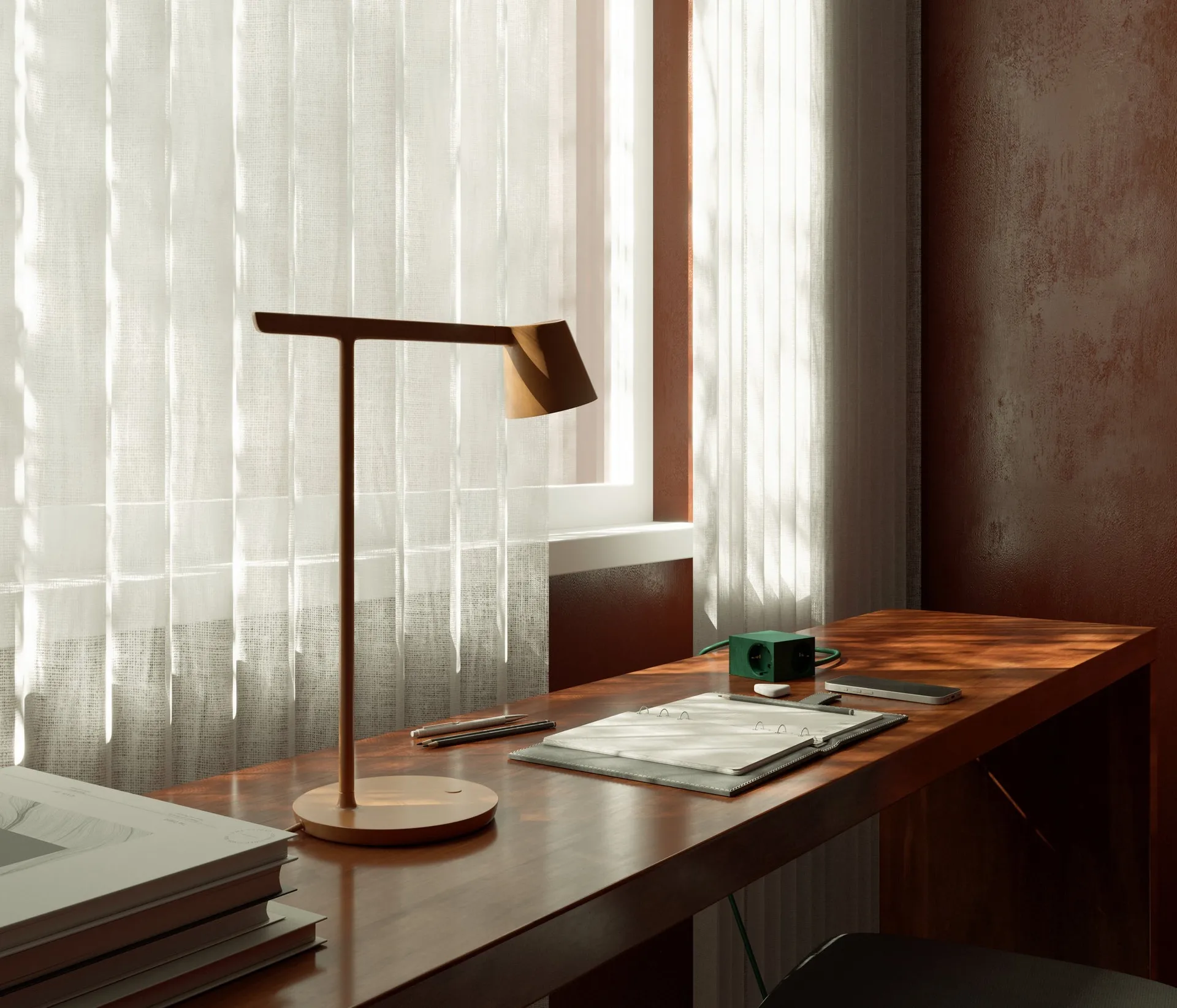 Cuboid stopcontact 2 m, Dark Green Kord