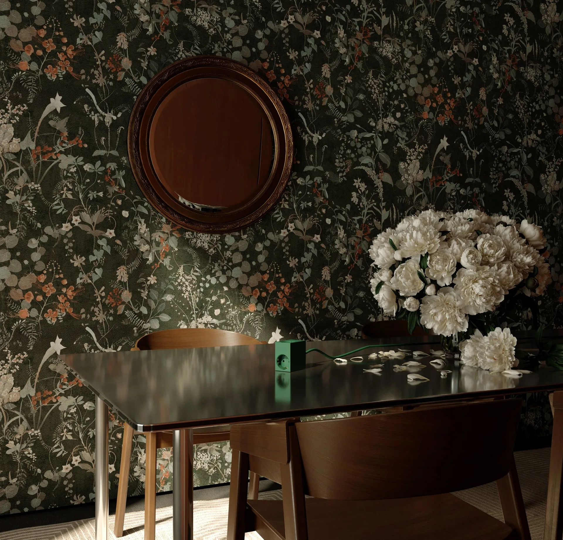 Cuboid stopcontact 2 m, Dark Green Kord